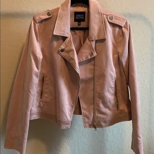 Urban Retro pink suede motorcycle jacket NWOT